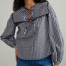 Nobody's Child Bridy Gingham Seersucker Blouse - UK 6