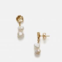 Anni Lu Pearly 18K Gold-Plated Drop Earrings