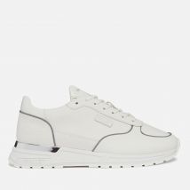 Mallet Men's Popham Lite Leather Blend White Silver Trainer - UK 11