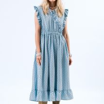 Lollys Laundry IdinaLL SL Polka-Dot Midi Dress - XS