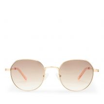 Le Specs Odyssey Gold-Tone Round-Frame Sunglasses