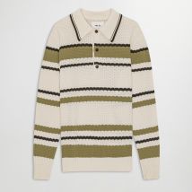 NN.07 Alfie Cotton Pointelle Knit Polo Shirt - XXL