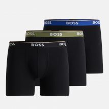 BOSS Bodywear 3 Pack Power Cotton-Blend Stretch-Jersey Boxers