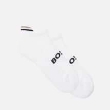 BOSS Bodywear Intarsia-Knit Cotton-Blend Logo Socks