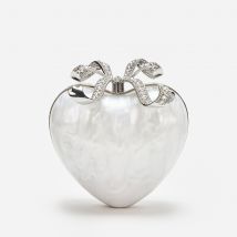 Self-Portrait Pearlescent Acrylic Heart Clutch
