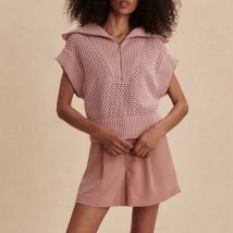 Varley Mila Half-Zip Knit Sweater Vest