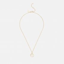 Coach Mop Coin Short Gold-Tone Pendant Necklace