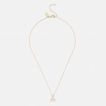 Coach Pearl Orb Short Gold-Tone Pendant Necklace