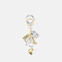Ganni Bou Charms Silver and Gold-Tone Keyring