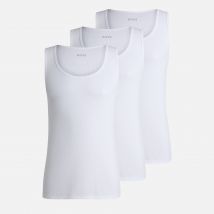 BOSS Bodywear 3-Pack Ribbed Cotton-Jersey Tank Tops - M