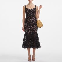 Self-Portrait Guipure Lace Midi Dress - UK 16
