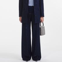 Self-Portrait Crepe Wide Leg Trousers - UK 14