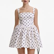 Self-Portrait Polka Dot Satin Mini Dress - UK 10