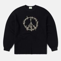 ARIES Peace Press Gothic Waffle Cotton-Knit T-Shirt - S