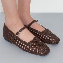 Miista Women's Yeida Polished Leather Ballet Flats - UK 7