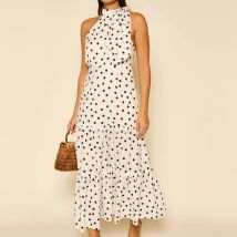 RIXO Eleanor Polka-Dot Cotton-Voile Dress - UK 16