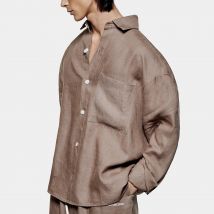 MKI Box Dress Linen Shirt - S