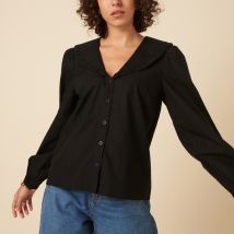 Nobody's Child Emmie Cotton-Poplin Blouse - UK 12