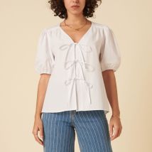 Nobody's Child Bernadetta Organic Cotton-Poplin Blouse - UK 14