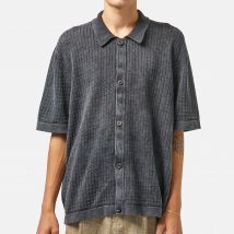 Corridor Acid Wash Pima Cotton Pointelle-Knit Shirt - M