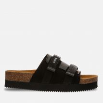 Novesta Partidan Slide Sandals - All Black - UK 8
