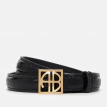 Anine Bing Patent Croc-Effect Leather Belt - XS/S