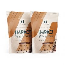 Impact Whey Protein - 1920g - Chocolat-caramel avec morceaux de biscuit croquants