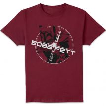 Star Wars Boba Circle Star Unisex T-Shirt - Burgundy - S