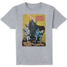Star Wars Vader Retro Poster Unisex T-Shirt - Grey - XL