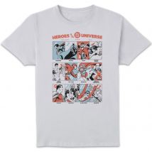 DC Comics Justice League Heroes Of The Universe Unisex T-Shirt - White - 4XL