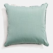 Business & Pleasure Small Square Throw Pillow - Rivie Green