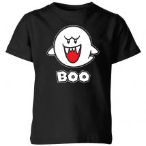 Nintendo Super Mario Boo Kids' T-Shirt - Black - 11-12 Jahre