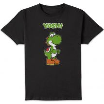 Nintendo Super Mario Yoshi Name Tag Unisex T-Shirt - Black - 4XL