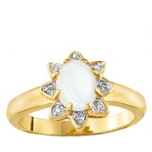 Gold Plated Opal Star Ring - R