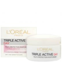 L'Oréal Paris Dermo Expertise Triple Active Day Multi-Schutz Feuchtigkeitspflege – Trockene/Empfindliche Haut (50 ml)