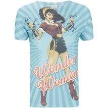 DC Comics Men's Bombshell Wonder Woman T-Shirt - Blue - L