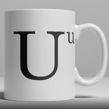Alphabet Ceramic Mug - Letter U