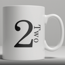 Alphabet Ceramic Mug - Number 2