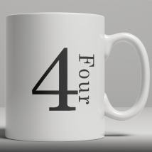 Alphabet Ceramic Mug - Number 4