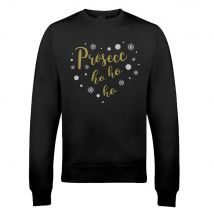 Prosecc Ho Ho Ho Xmas Sweatshirt - Metallic Print - XL