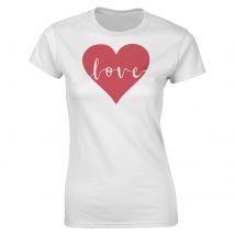Love Heart Women's T-Shirt - White - M - White