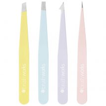 brushworks HD Combination Ensemble de Pinces à Épiler - Mixed