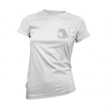 I Believe In Unicorns Pocket Print Women's White T-Shirt - XL - White