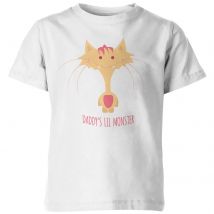 My Little Rascal Kids Daddys Lil Monster White T-Shirt - 3-4 Years - White
