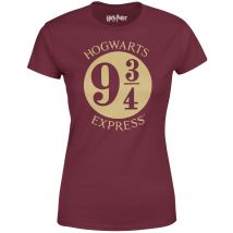 T-Shirt Femme Plateforme 9 3/4 Harry Potter - Bordeaux - S