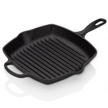 Le Creuset Signature Cast Iron Square Grillit - 26cm - Satin Black