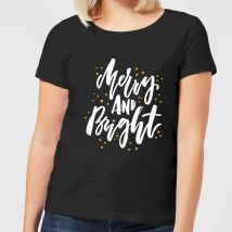 Merry and Bright Women's T-Shirt - Black - 3XL