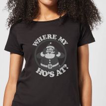 T-Shirt de Noël Femme Where My Ho's At Noël - Noir - 3XL
