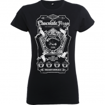 Harry Potter Honeydukes Mono Chocolate Frogs Women's Black T-Shirt - XL