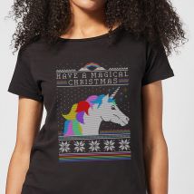 Have a magical Christmas Fair isle Women's T-Shirt - Black - 3XL